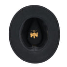 Black Crushable Fedora 100% Wool Wide Brim Hat