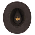 Brown Crushable Fedora 100% Wool Wide Brim Hat