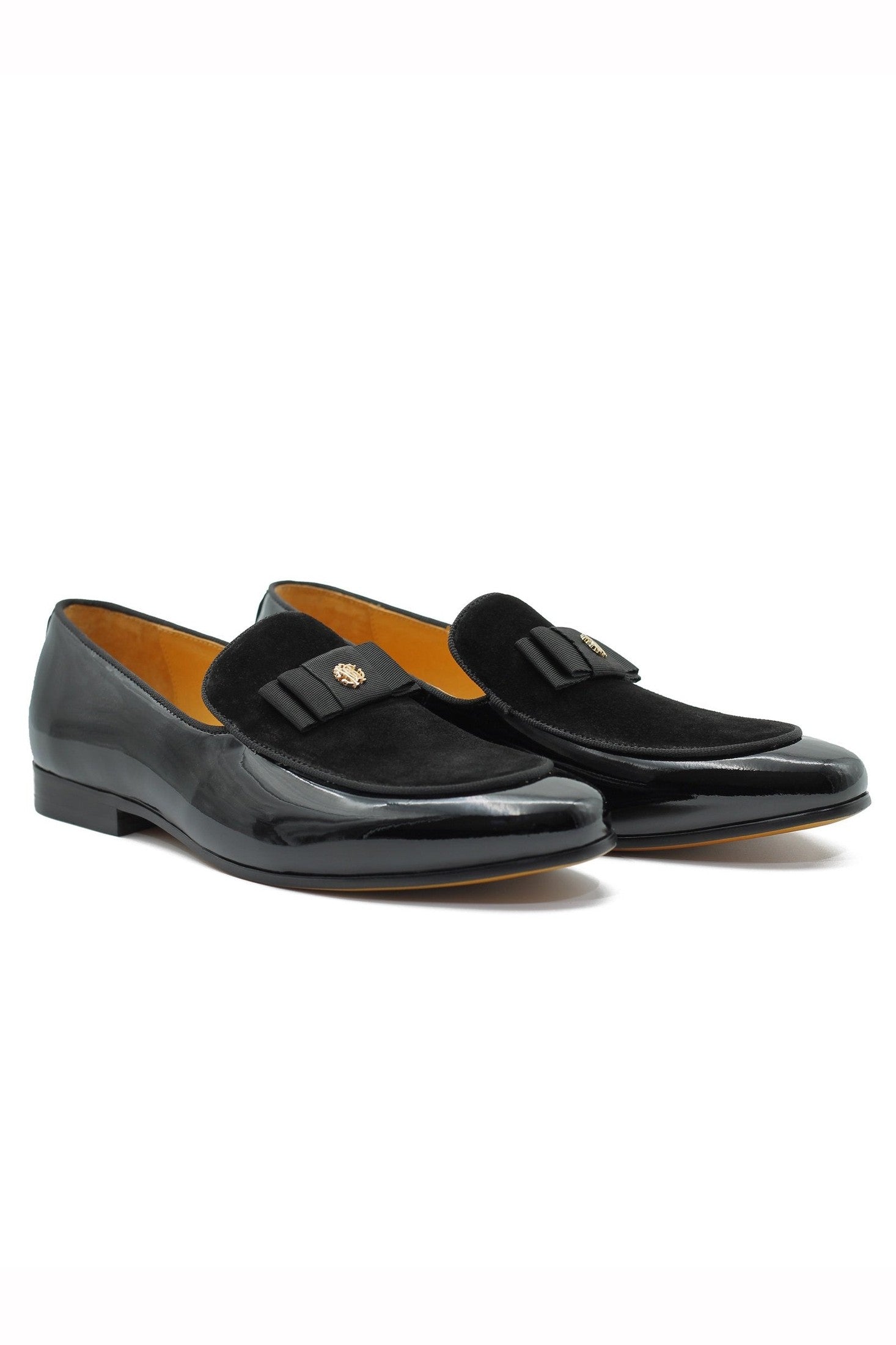 BLACK PATENT BOW LOAFER