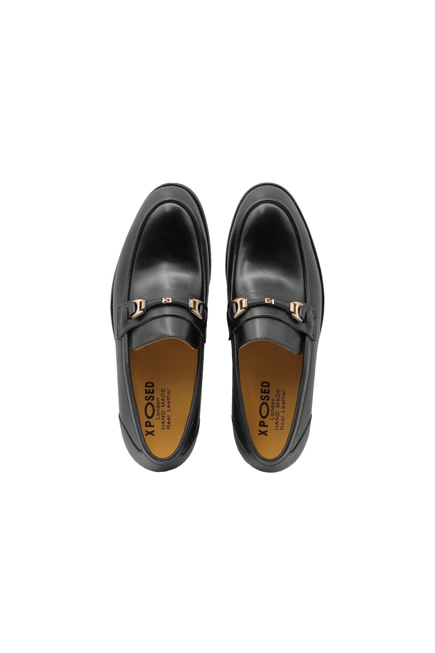 ORNAMENT BUCKLE LOAFERS BLACK