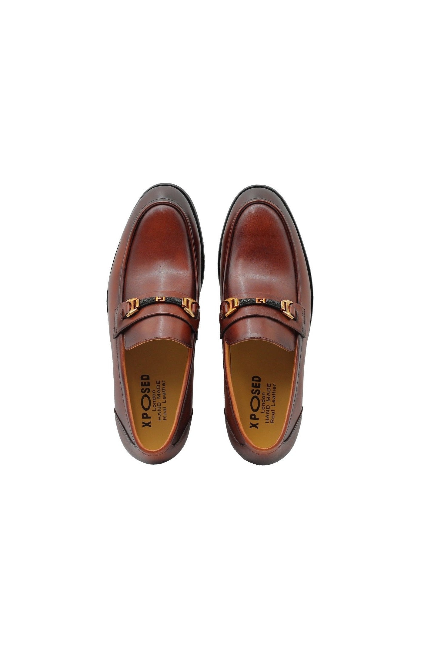 ORNAMENT BUCKLE LOAFERS IN BROWN