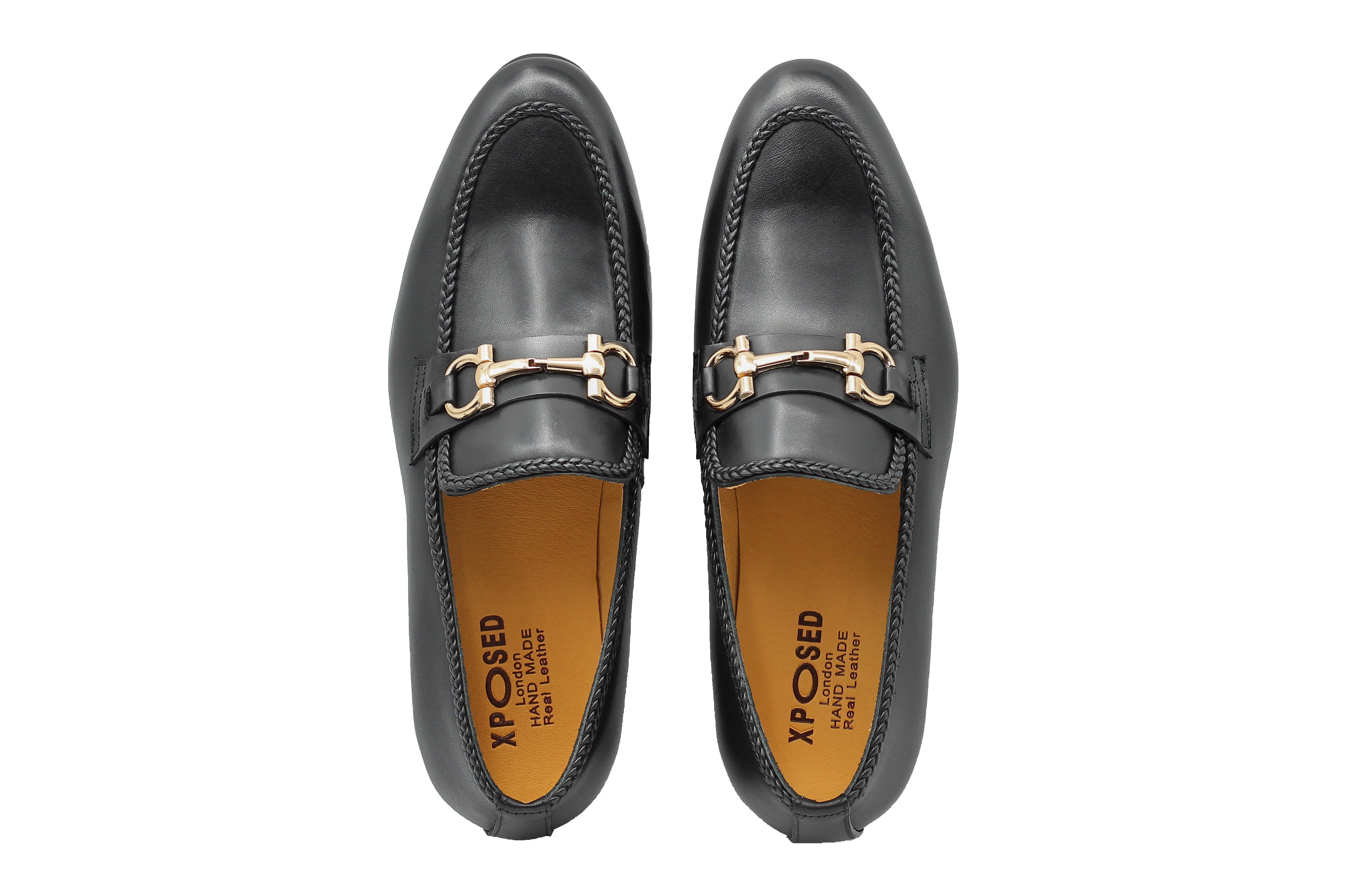 SNAFFLE TRIM LOAFERS IN BLACK