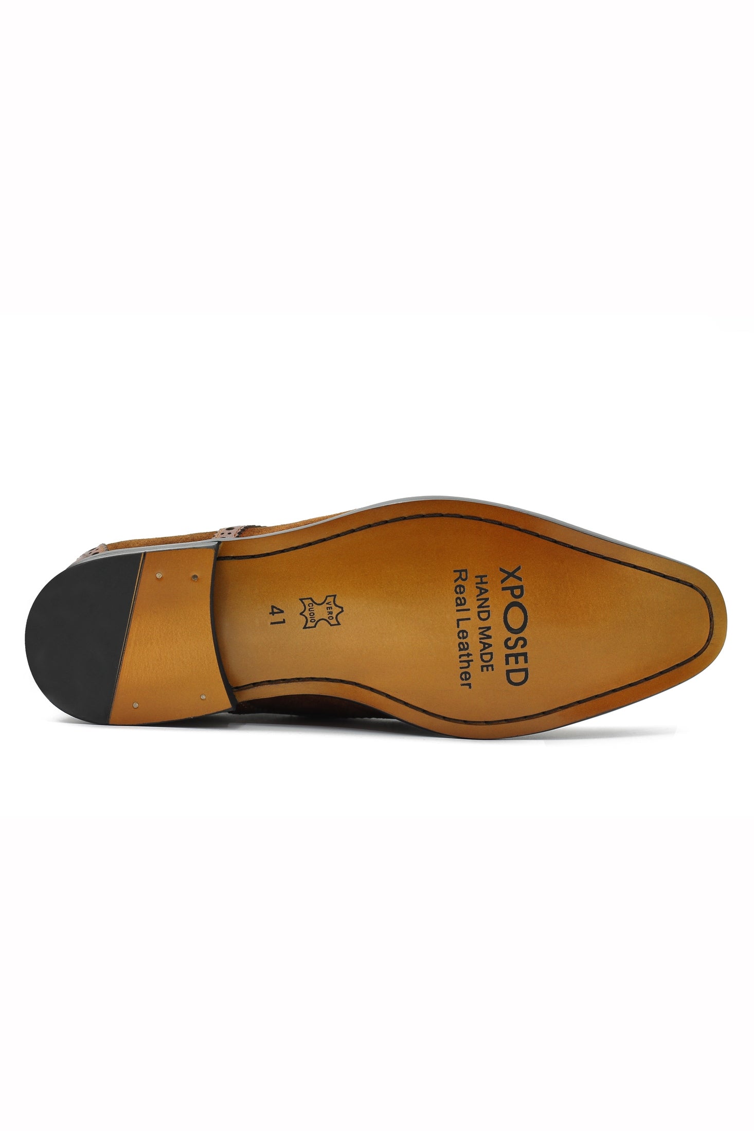 BROWN LEATHER & SUEDE BROGUES XPOSED London