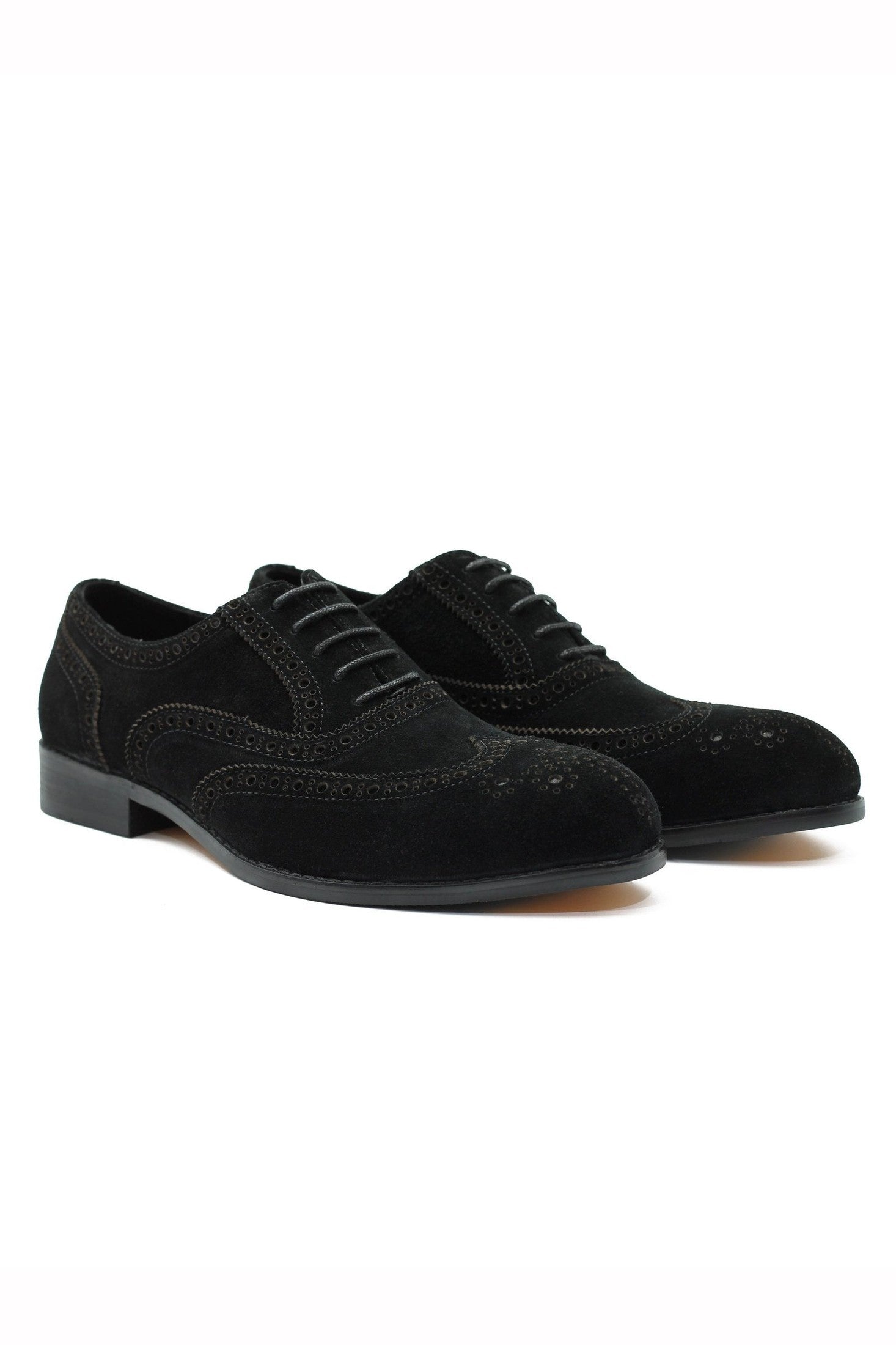 FULL BROGUE IN BLACK SUEDE