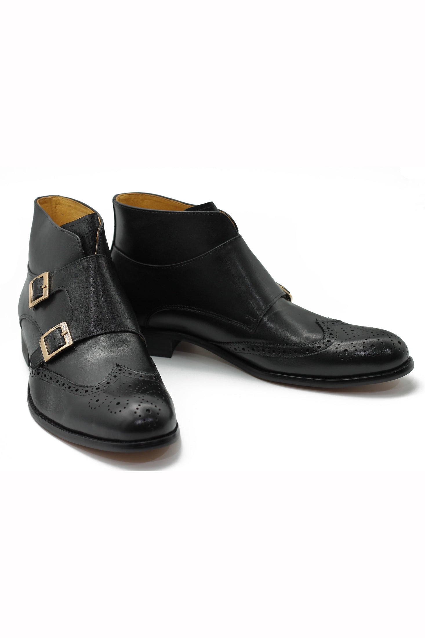 BLACK DOUBLE MONK BROGUES