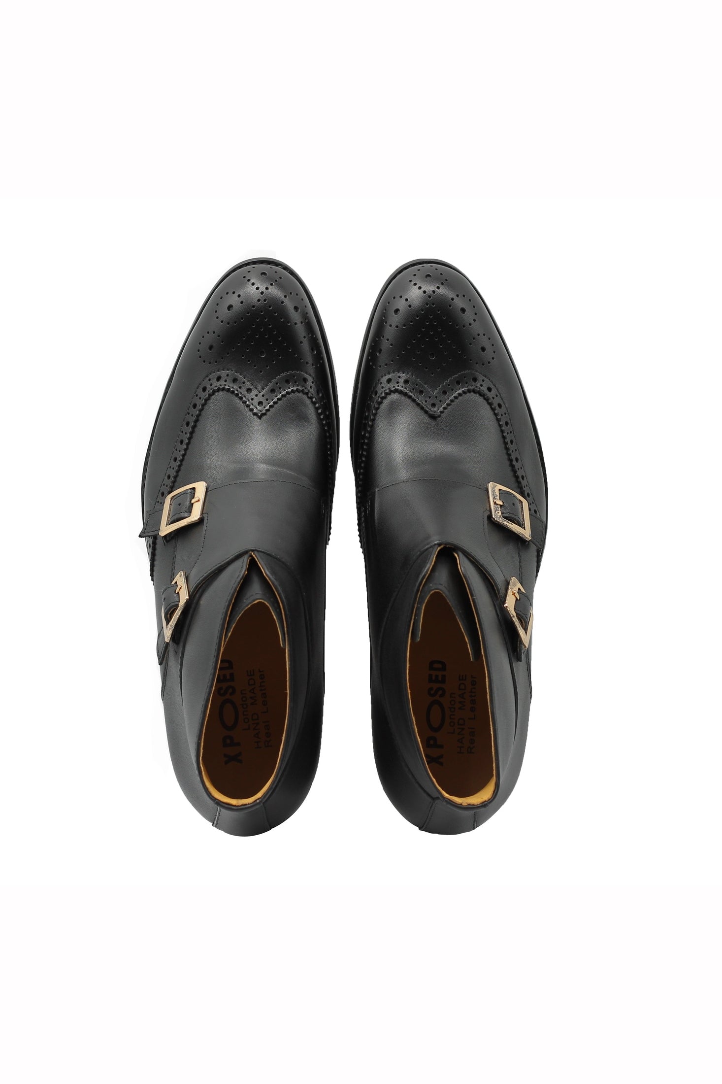 BLACK DOUBLE MONK BROGUES