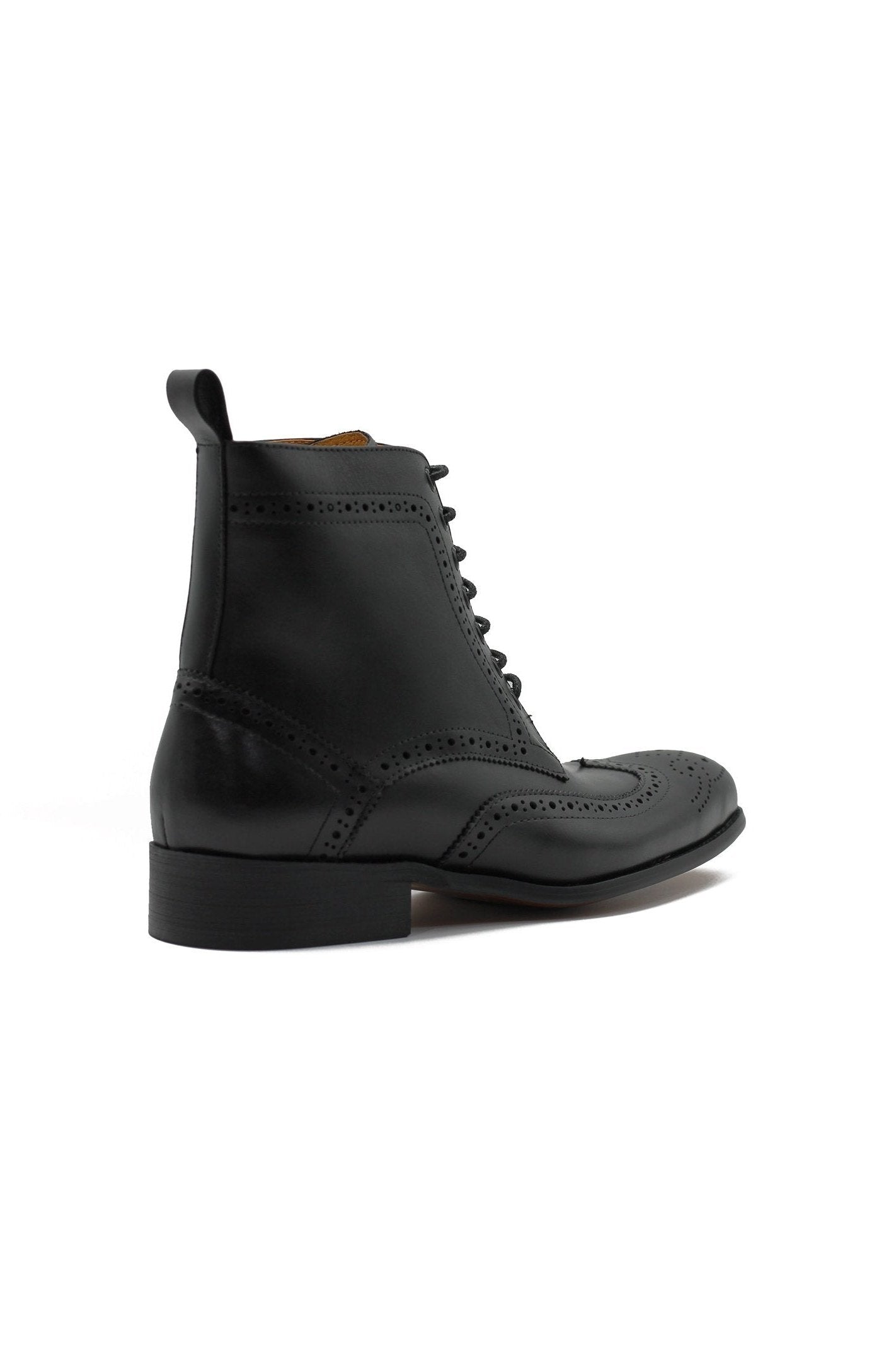BLACK DERBY LEATHER BOOTS