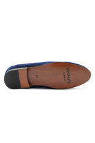 NAVY VELVET TUXEDO SLIPPERS