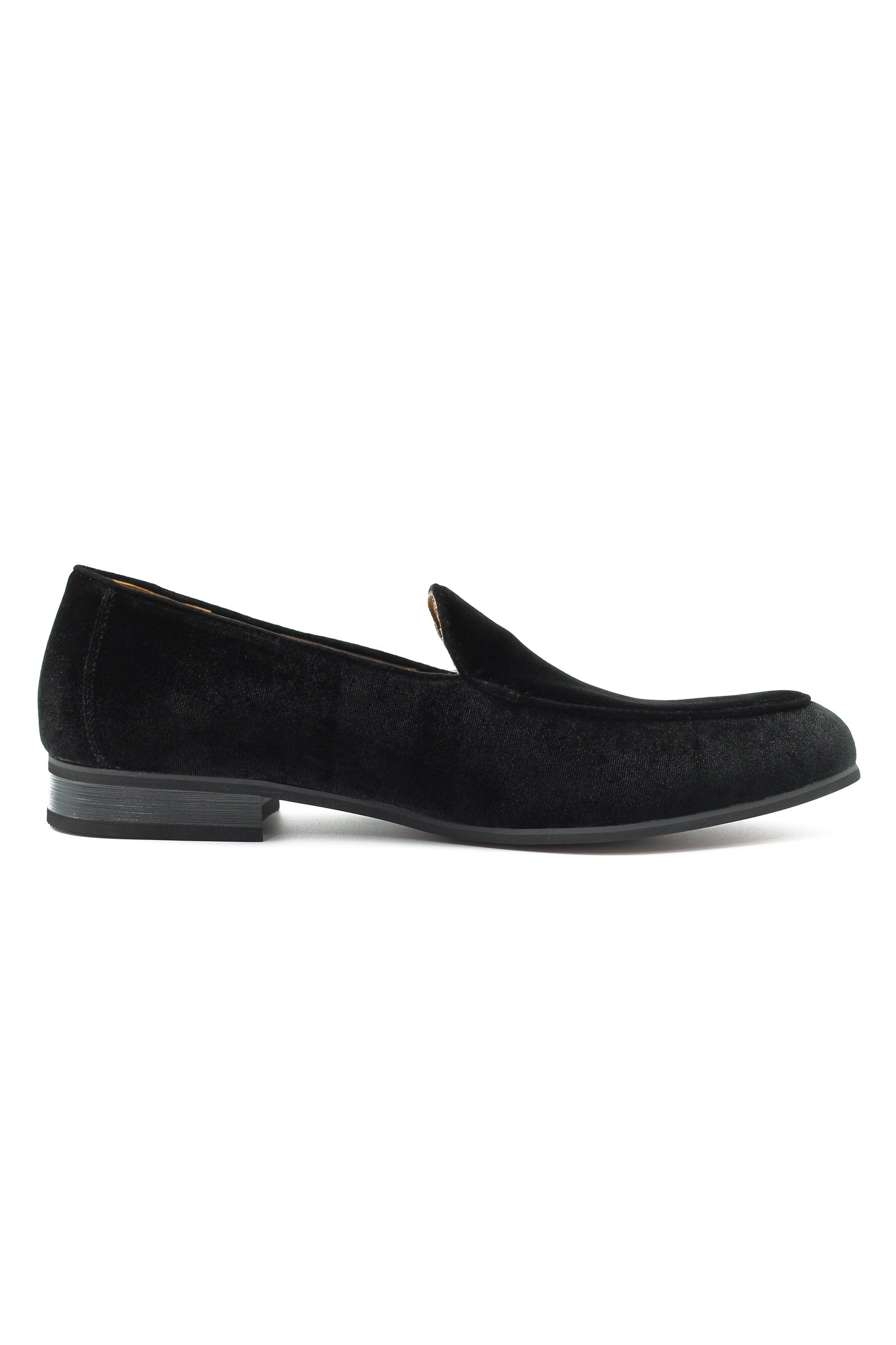 BLACK VELVET TUXEDO SLIPPERS