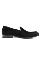 BLACK VELVET TUXEDO SLIPPERS