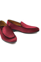 MAROON VELVET TUXEDO SLIPPERS