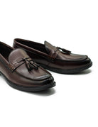 Men’s Brown Faux Leather Retro Tassel Loafers