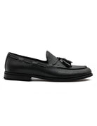 Men’s Black Faux Leather Tassel Loafers