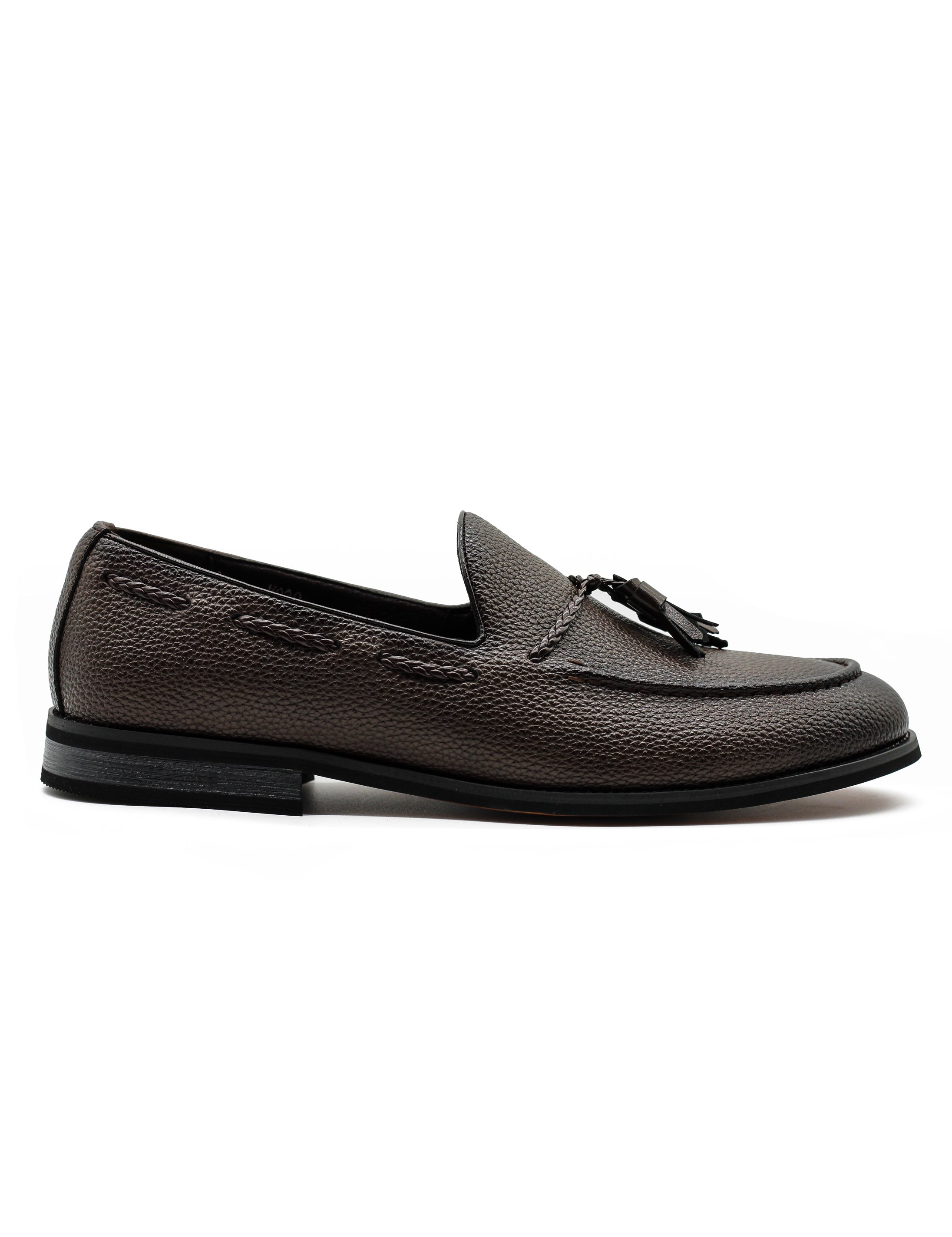 Men’s Brown Faux Leather Tassel Loafers
