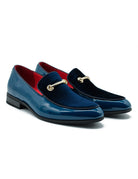 VELVET SHINY LOAFERS WITH BUCKLE