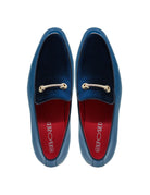 VELVET SHINY LOAFERS WITH BUCKLE