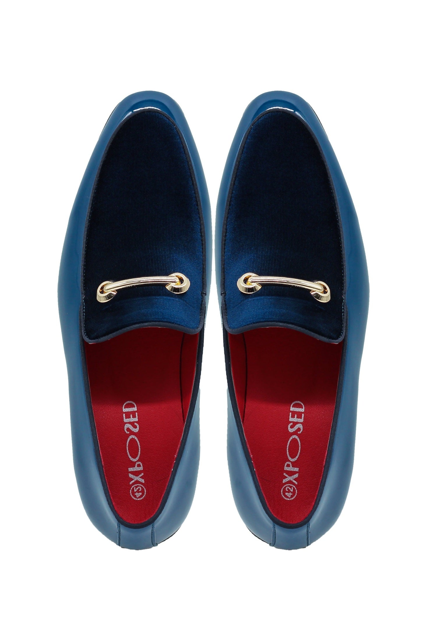 VELVET SHINY LOAFERS WITH BUCKLE