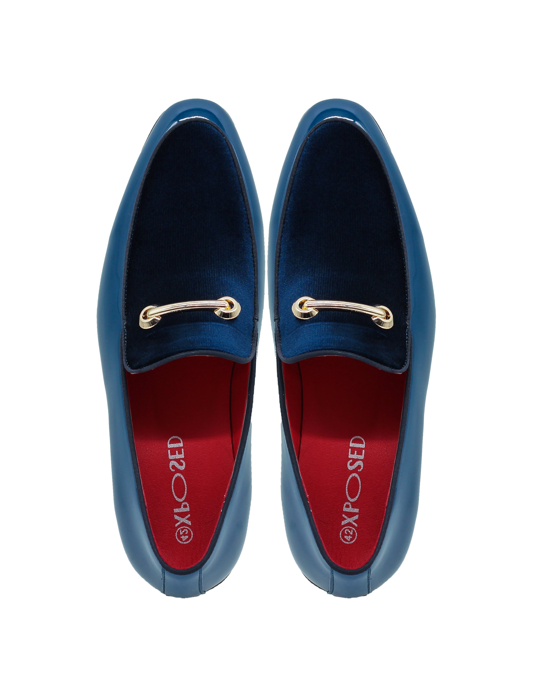 VELVET SHINY LOAFERS WITH BUCKLE