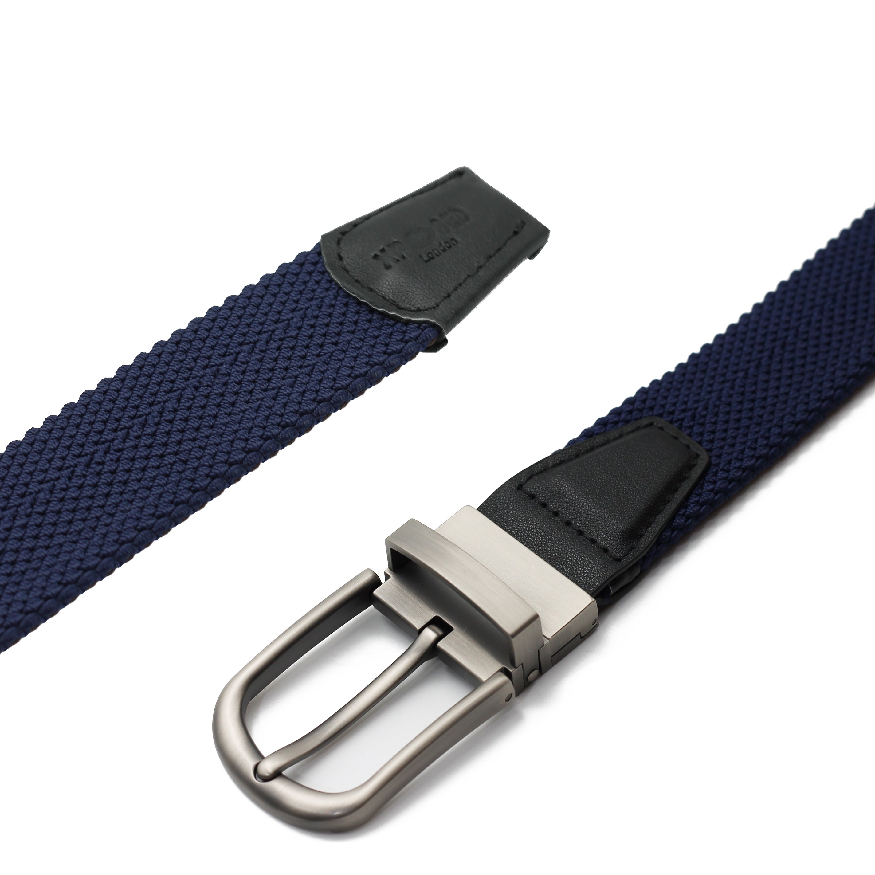 NAVY & BROWN REVERSIBLE STRETCH BELT