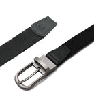 BLACK & GREY REVERSIBLE STRETCH BELT