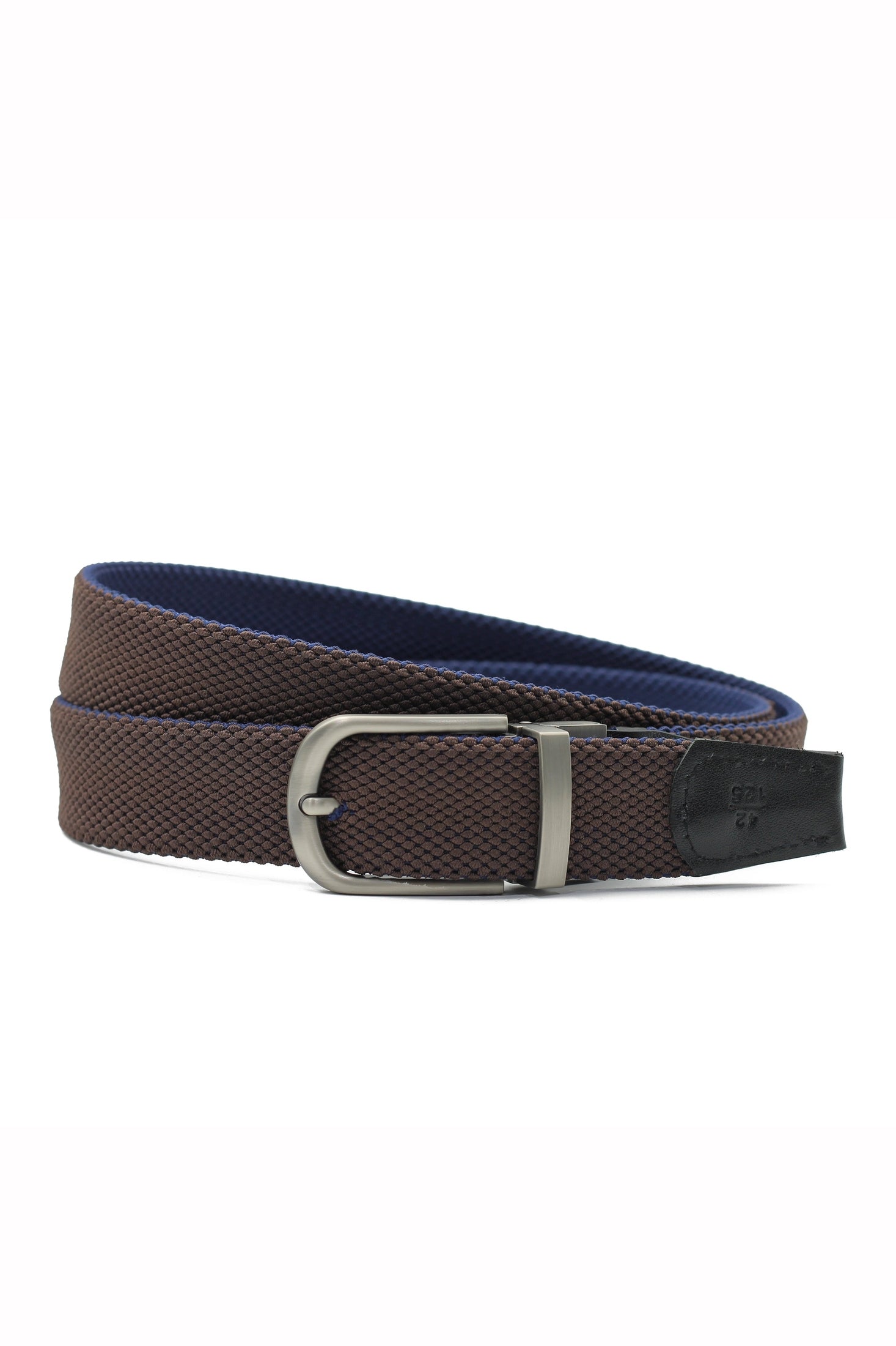 NAVY & BROWN REVERSIBLE STRETCH BELT