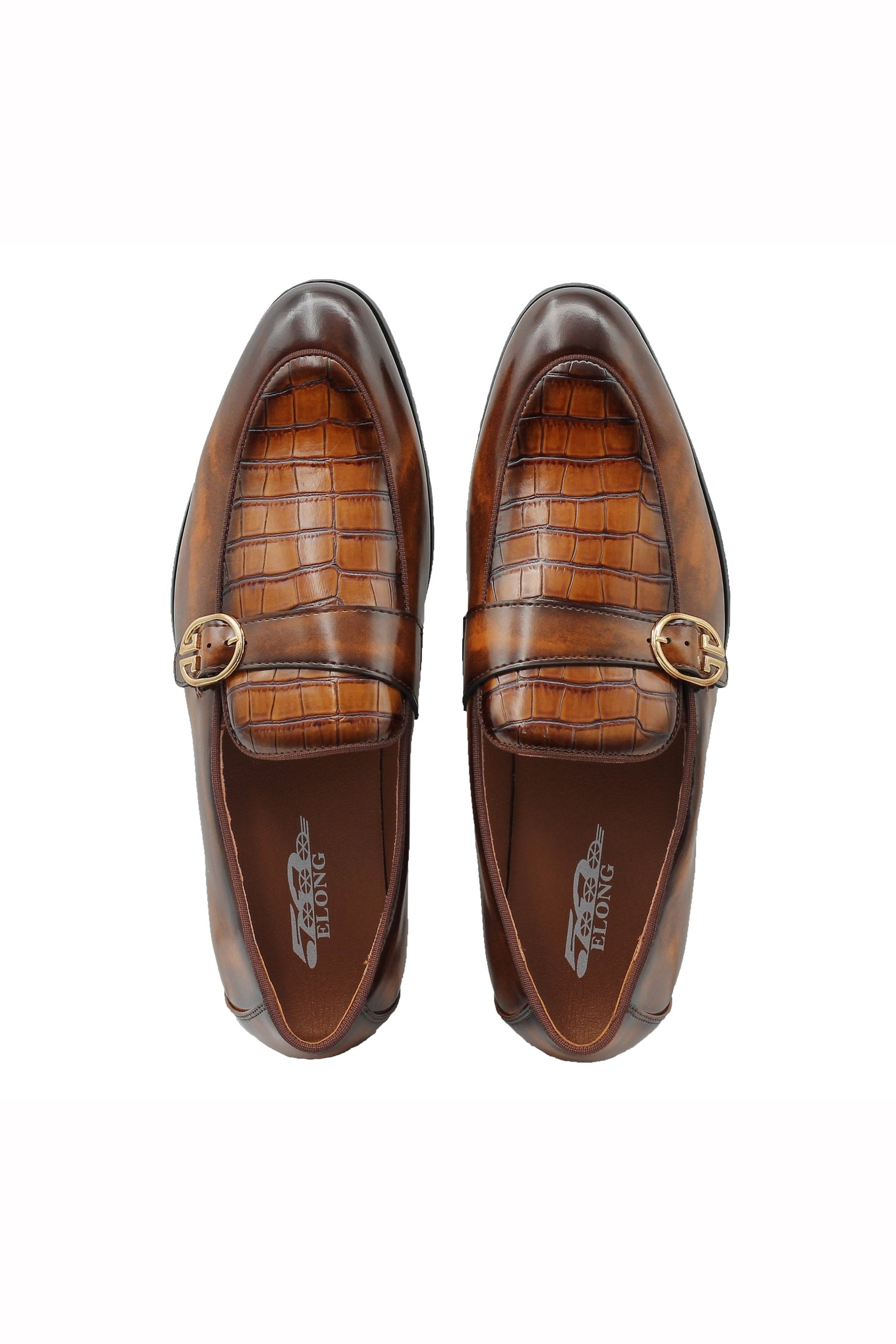 PRINTED MONK STRAP LOAFERS