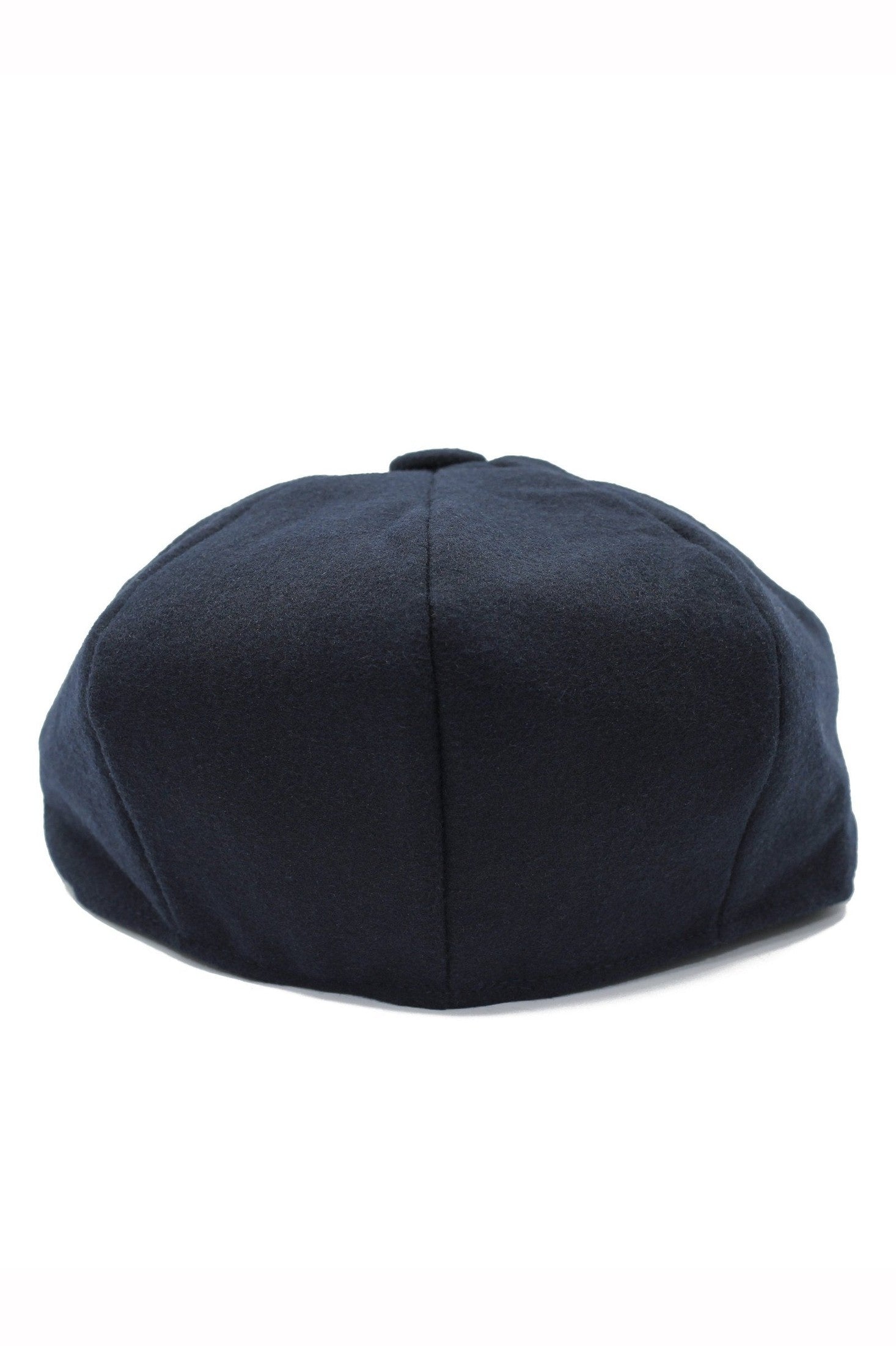 NAVY WOOL BLEND NEWSBOY FLAT CAP IN TWEED