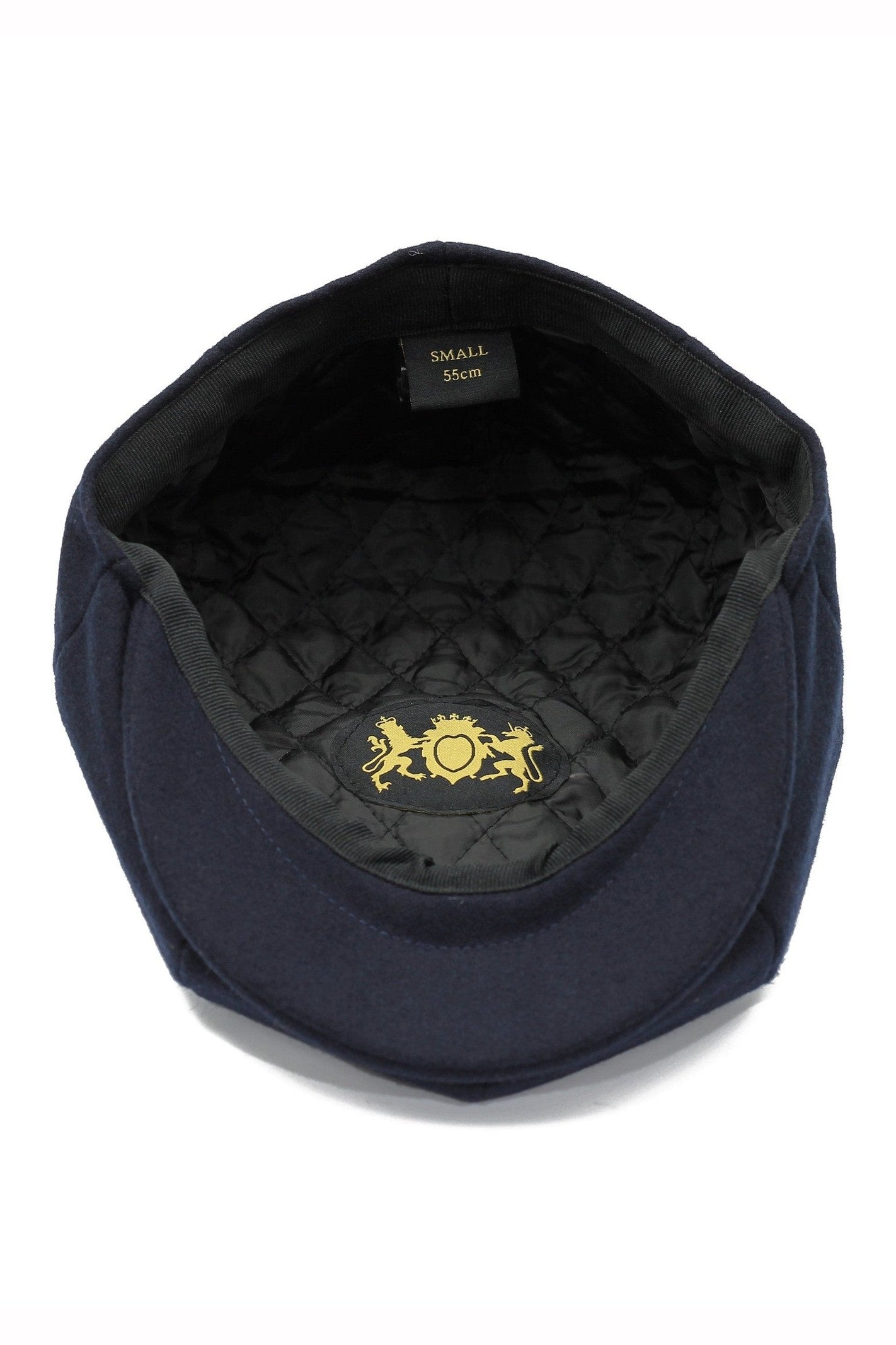 NAVY WOOL BLEND NEWSBOY FLAT CAP IN TWEED