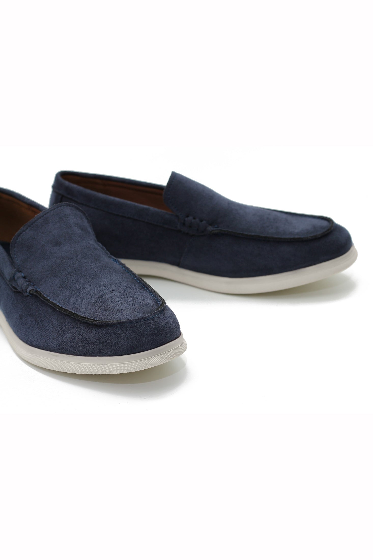 SUEDE FAUX LEATHER MOCCASINS