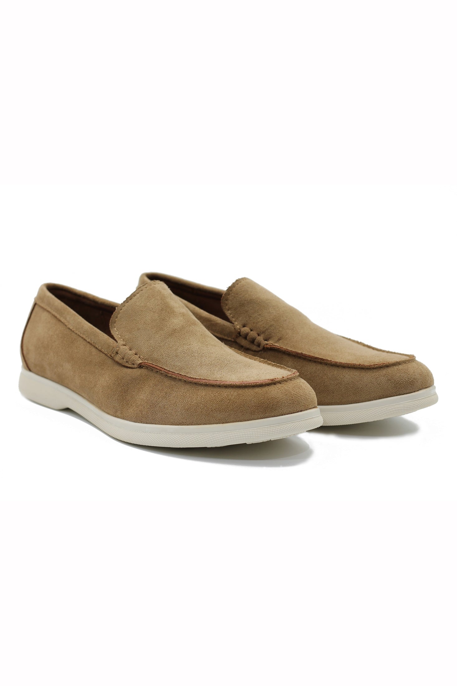 SUEDE FAUX LEATHER MOCCASINS