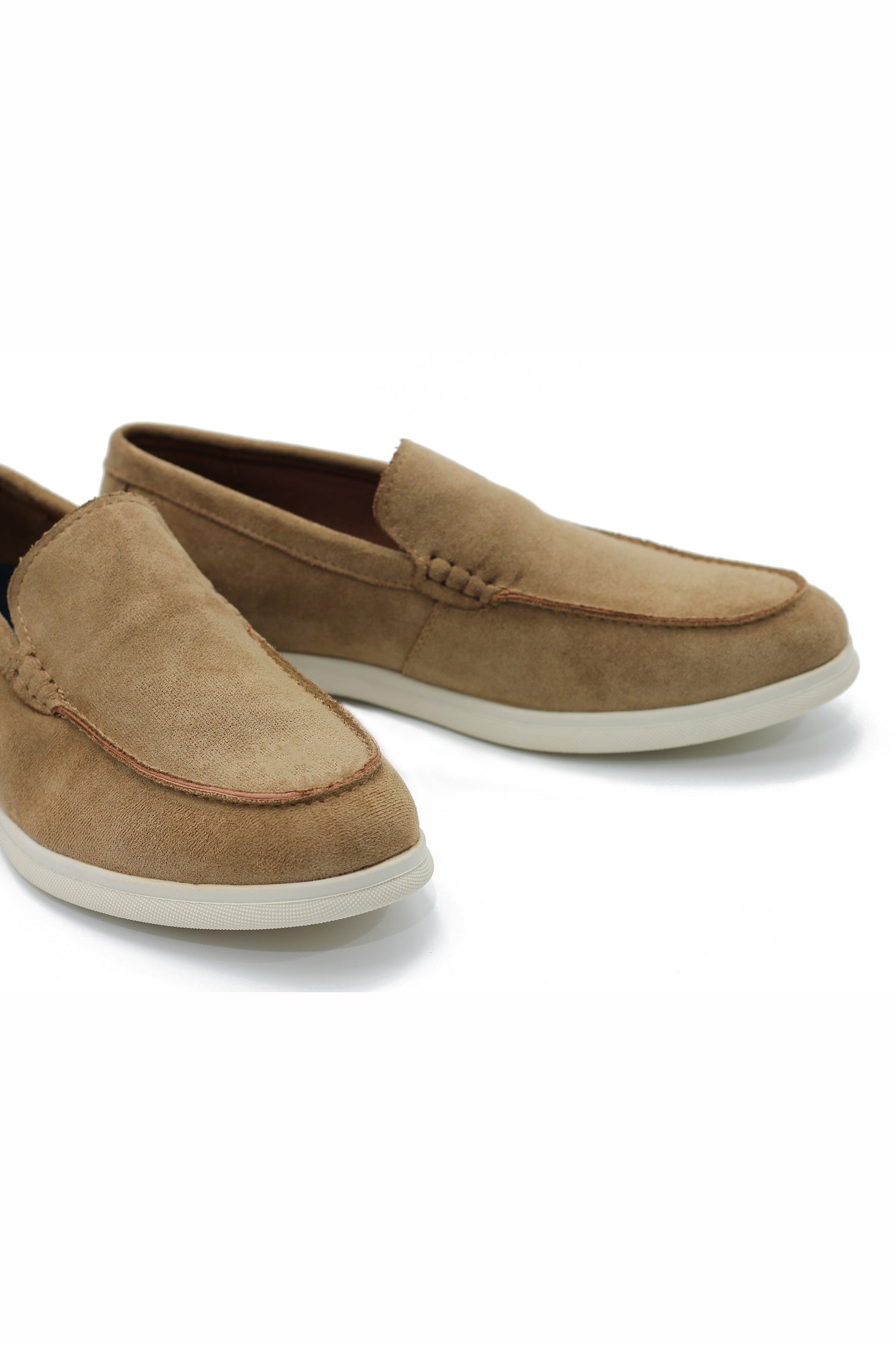 SUEDE FAUX LEATHER MOCCASINS