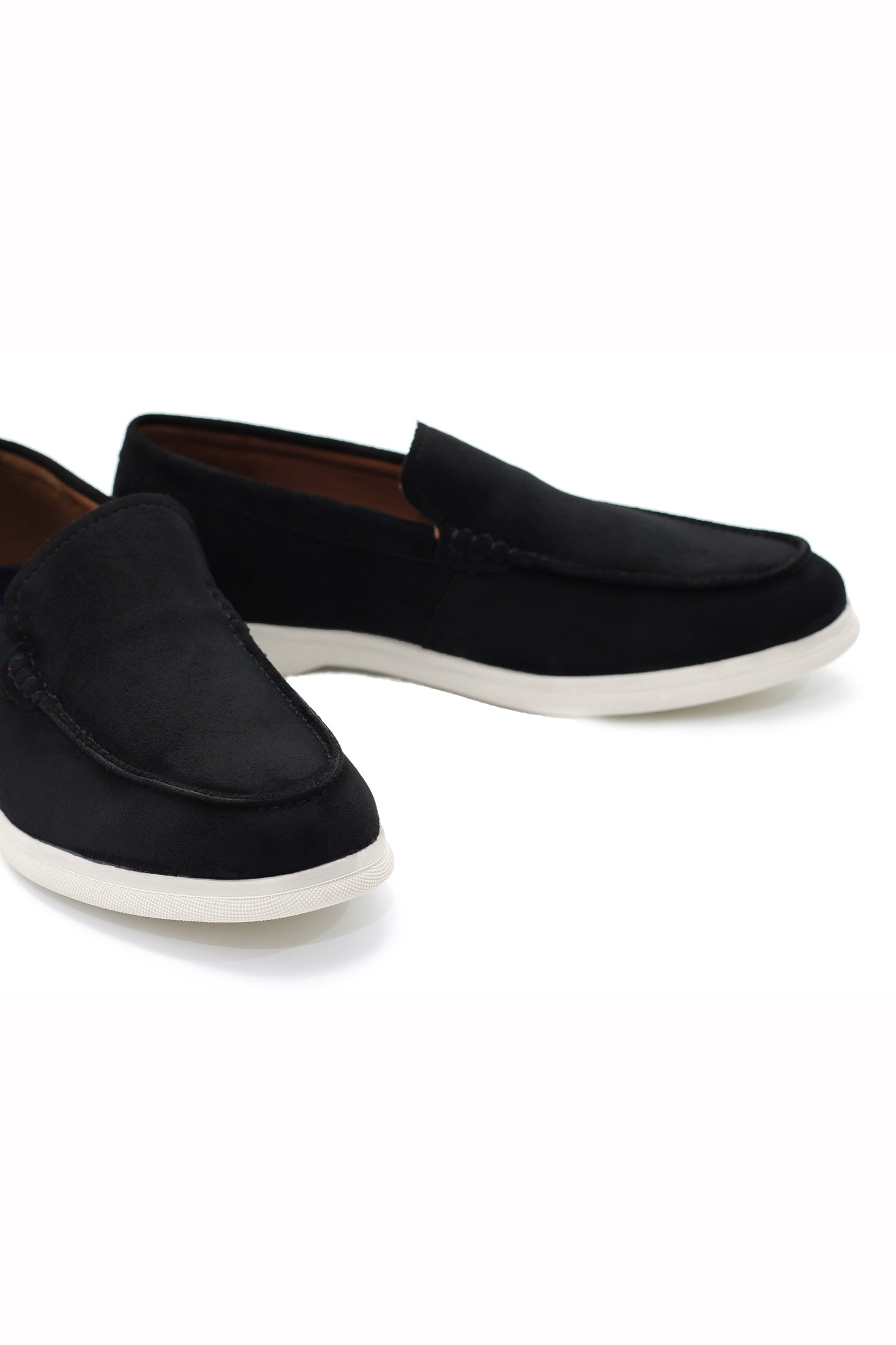 SUEDE FAUX LEATHER MOCCASINS