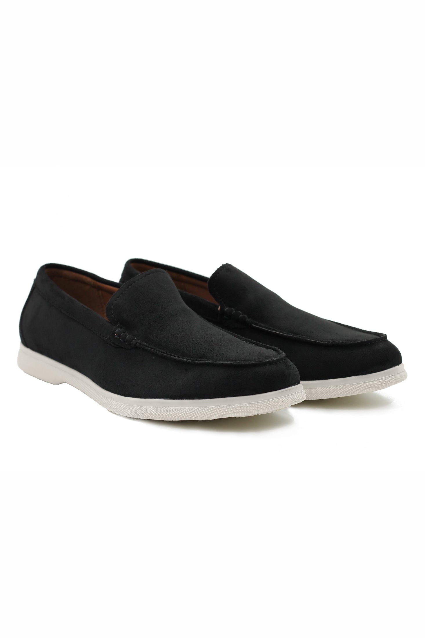 SUEDE FAUX LEATHER MOCCASINS