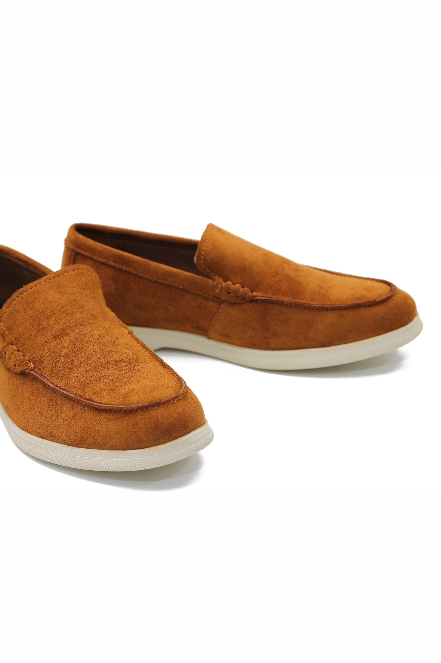 SUEDE FAUX LEATHER MOCCASINS