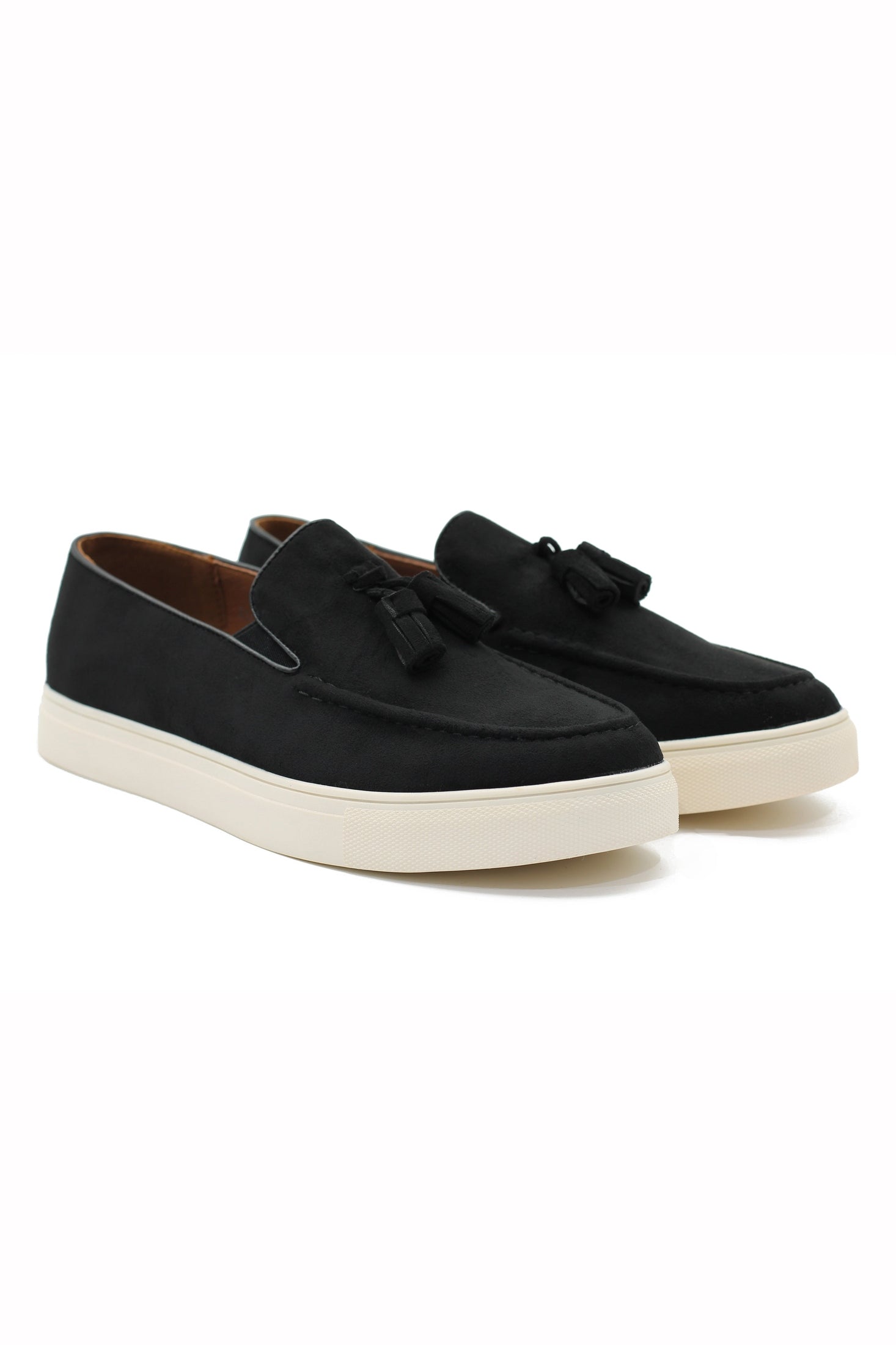 FAUX LEATHER SUEDE SNEAKER WITH TASSEL