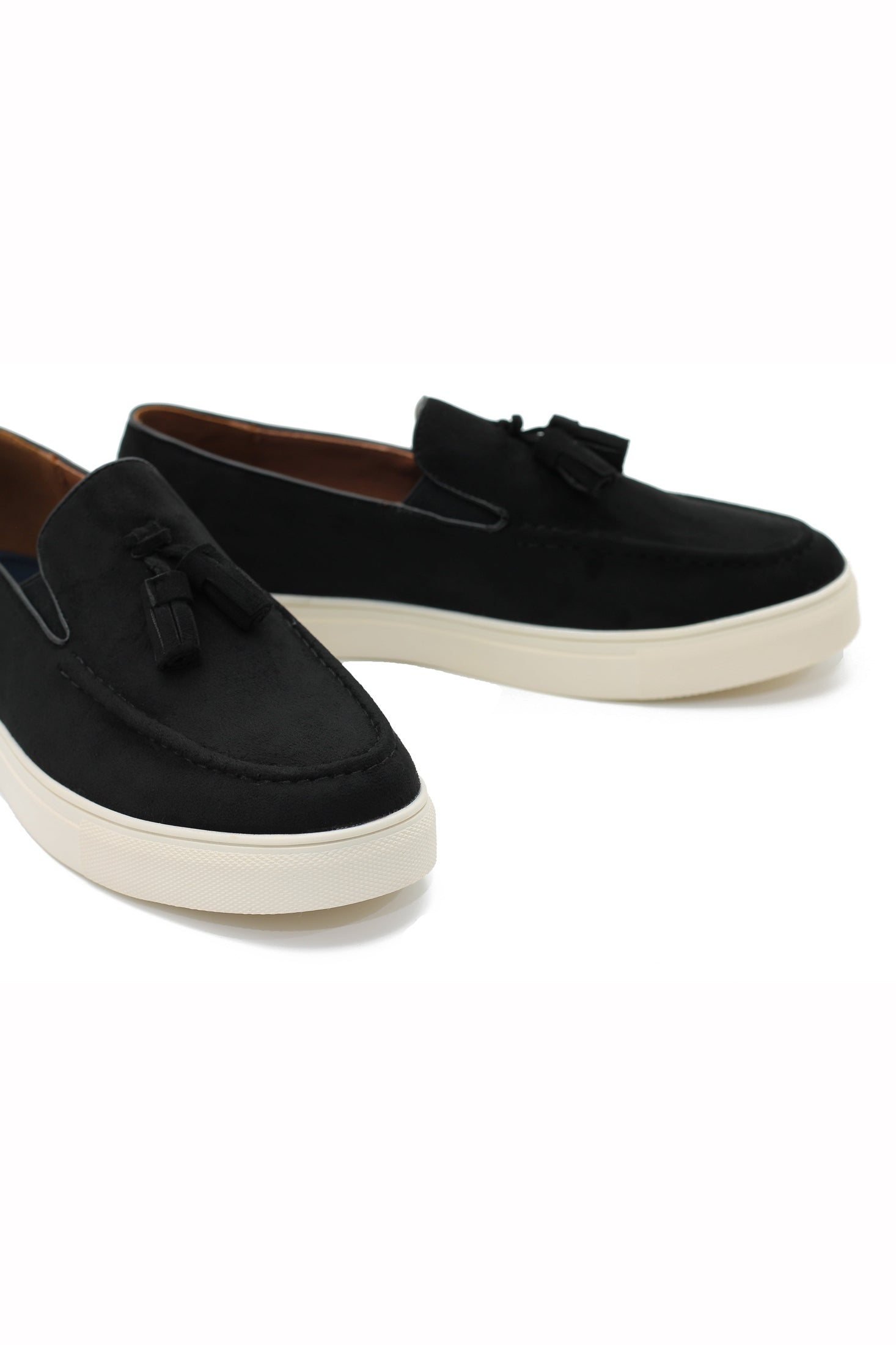 FAUX LEATHER SUEDE SNEAKER WITH TASSEL