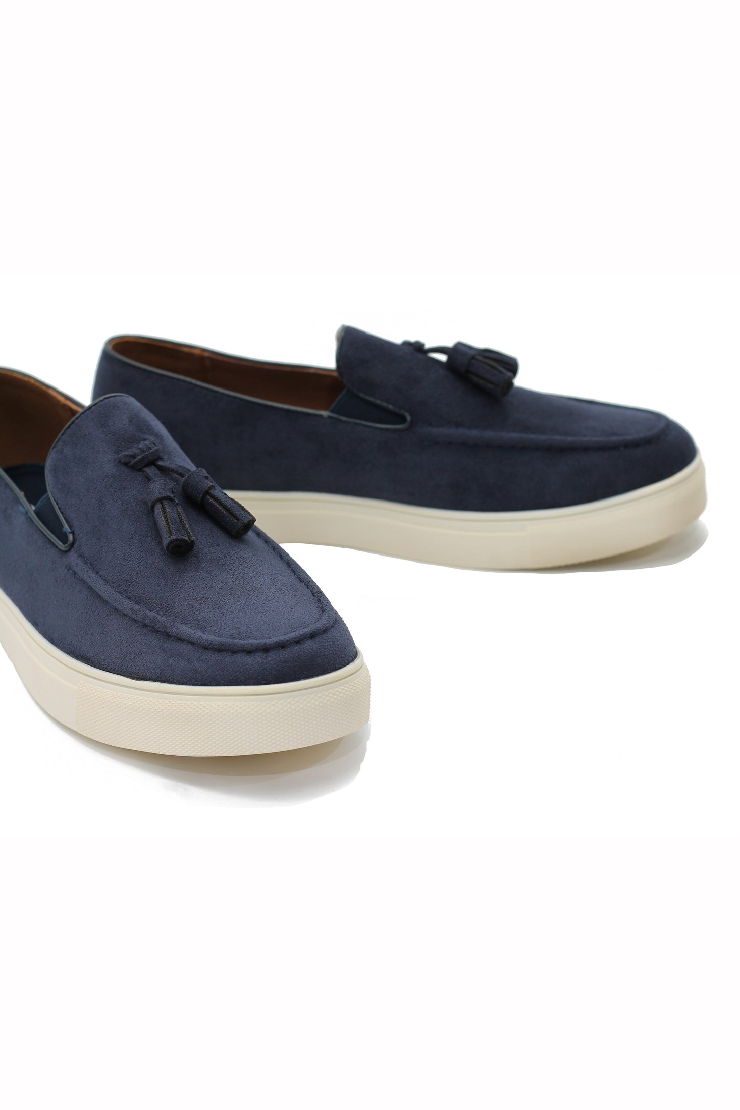 FAUX LEATHER SUEDE SNEAKER WITH TASSEL