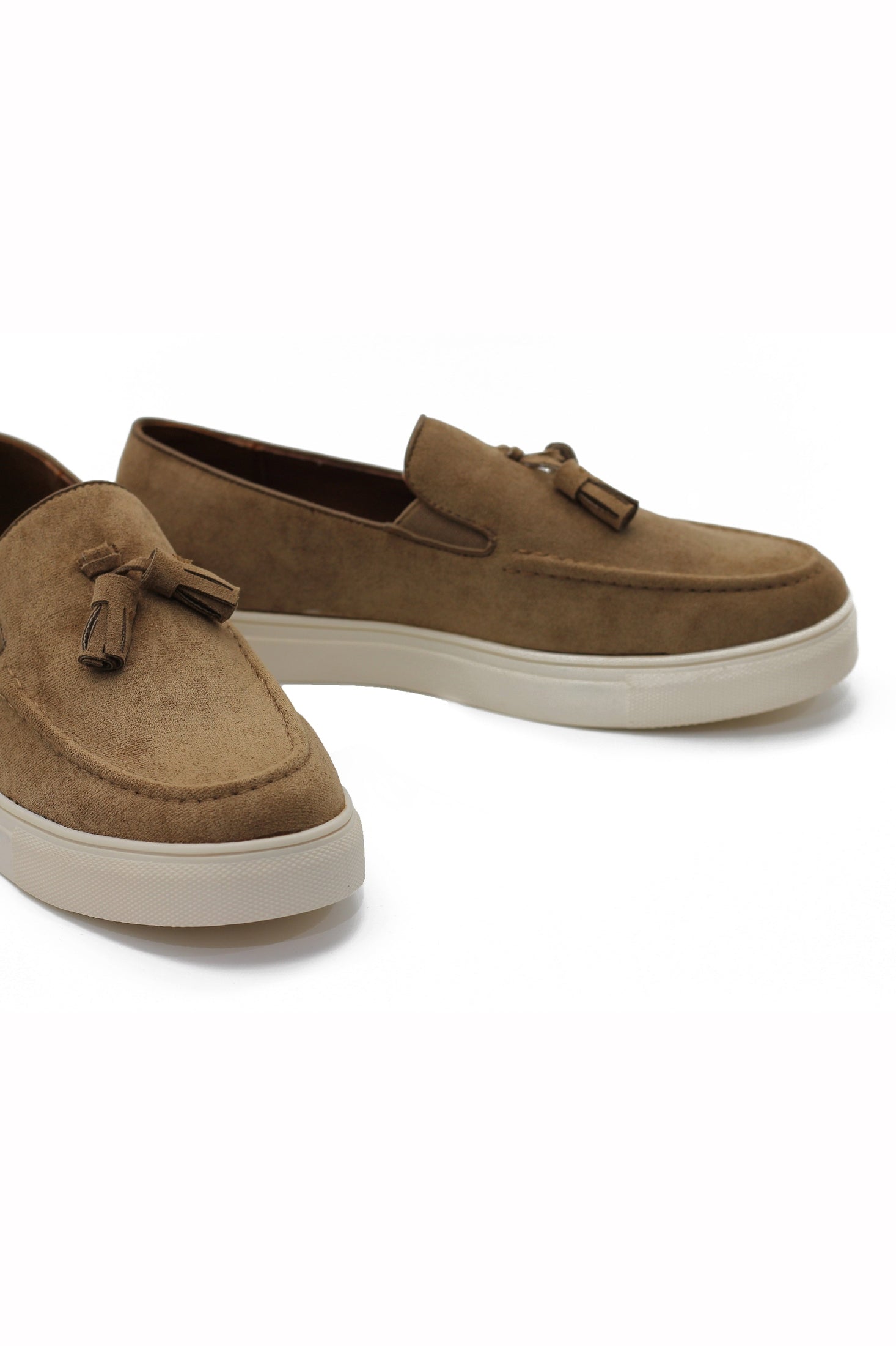 FAUX LEATHER SUEDE SNEAKER WITH TASSEL