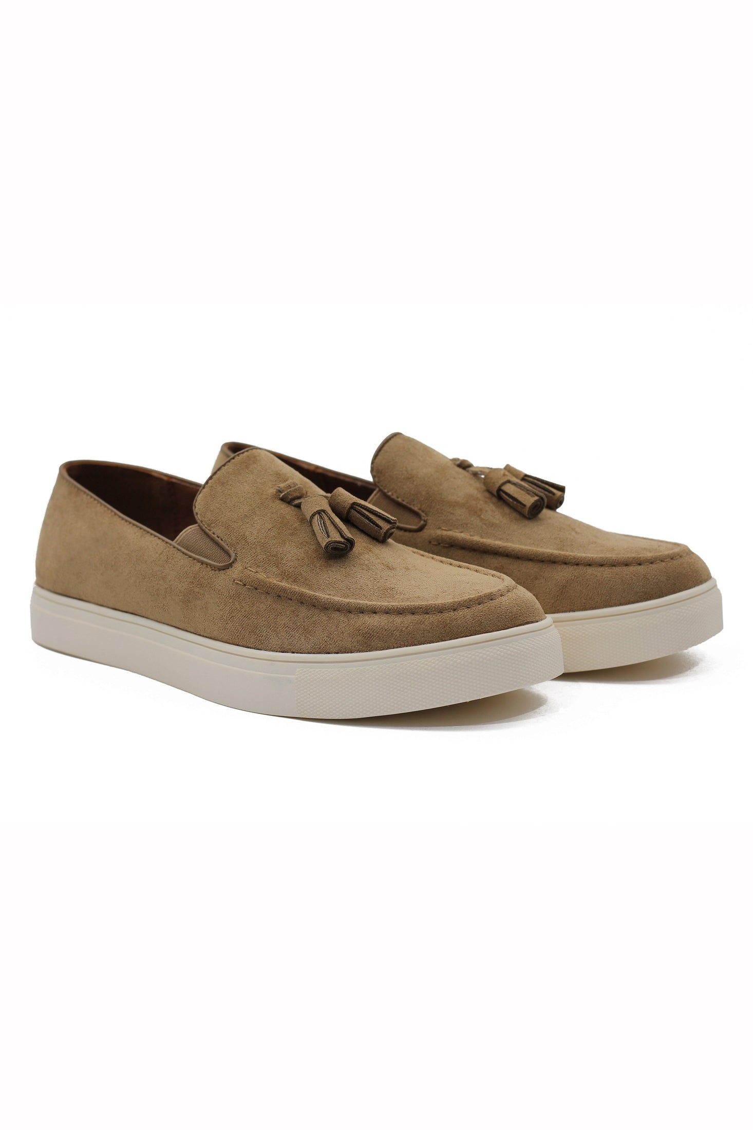 FAUX LEATHER SUEDE SNEAKER WITH TASSEL