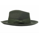 Gladwin Bond 100% Wool Green Fedora Stiff Hat