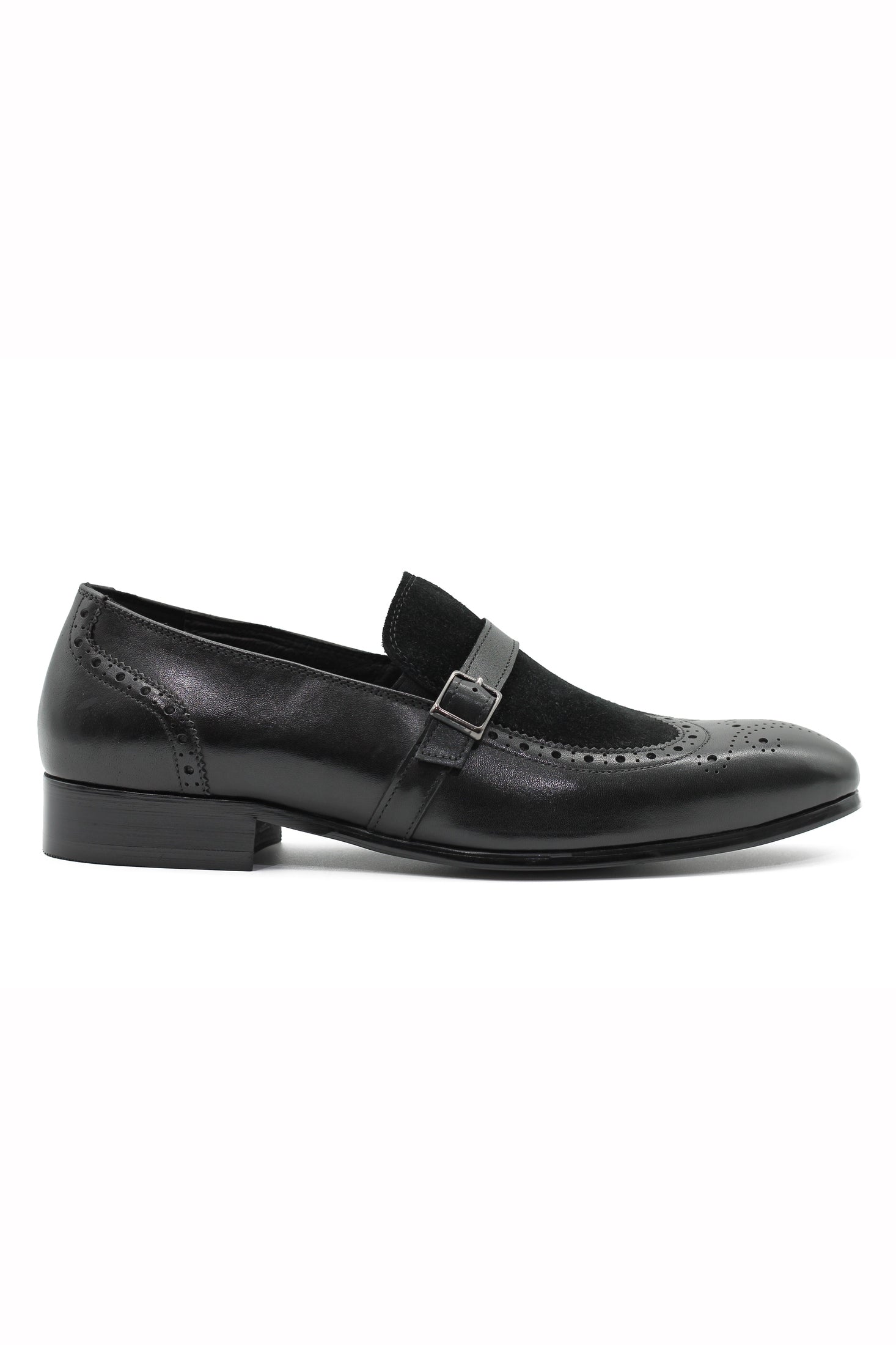 BLACK SUEDE BROUGE LOAFER