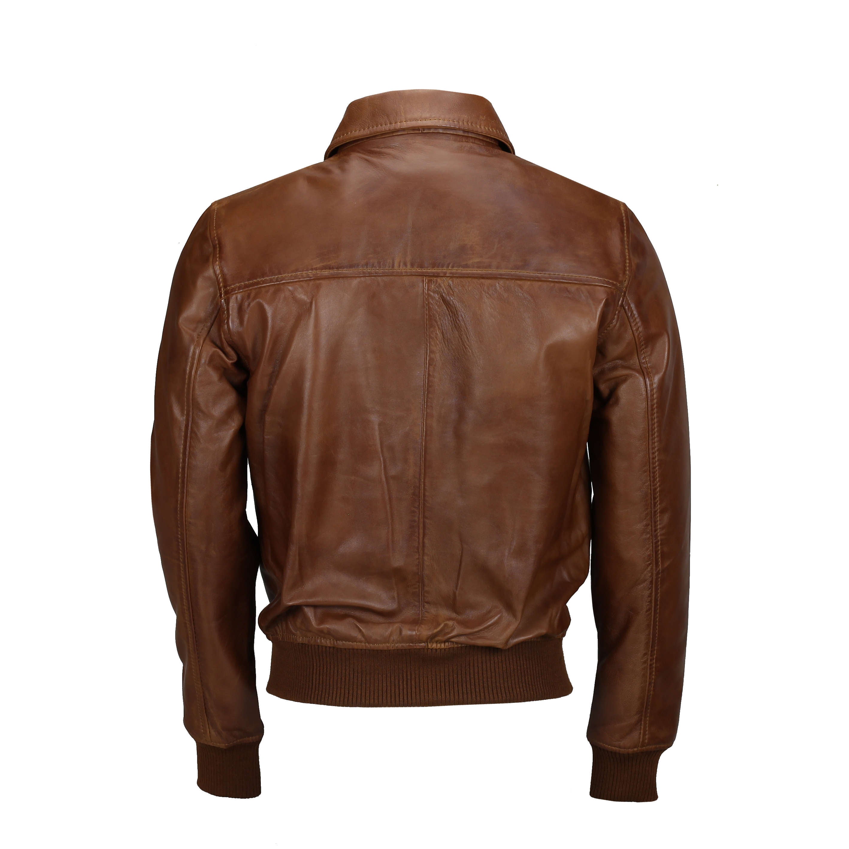BOMBER CONIC BIKER JACKET WITH COLLAR