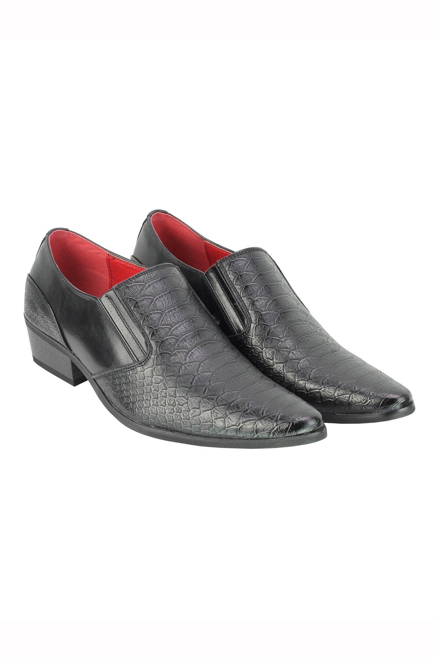 Faux Leather Emboss Loafers