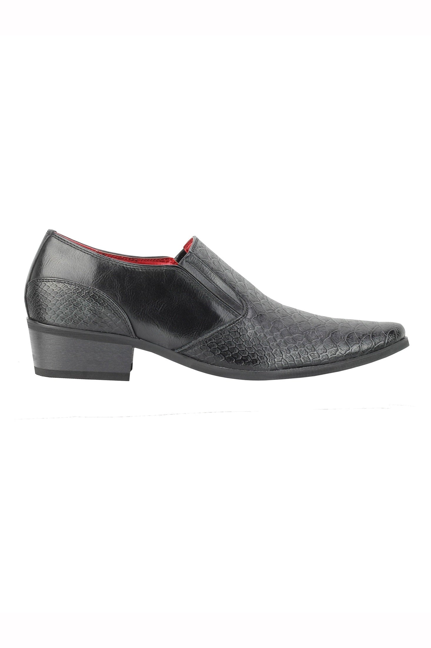 Faux Leather Emboss Loafers