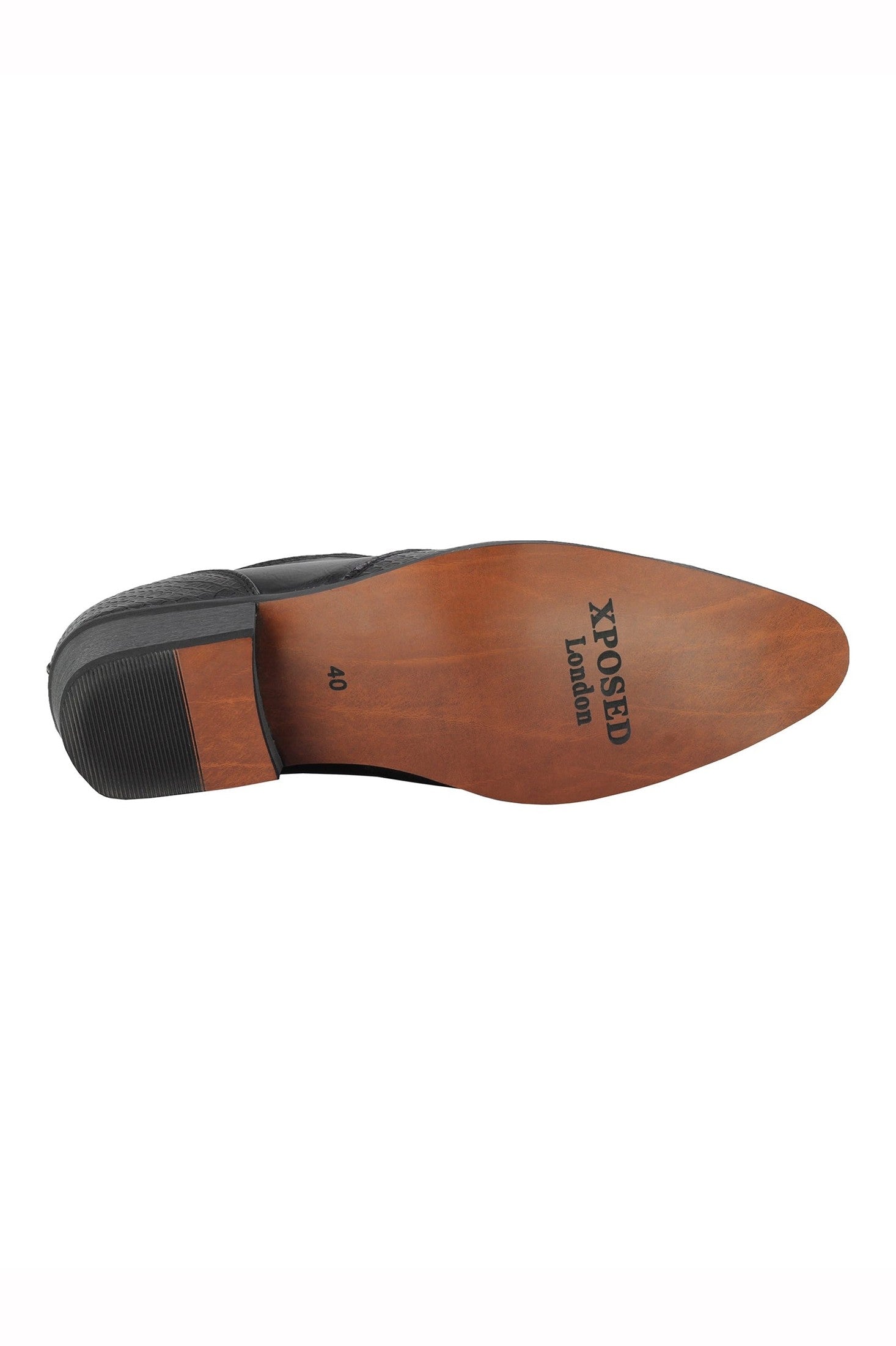 Faux Leather Emboss Loafers