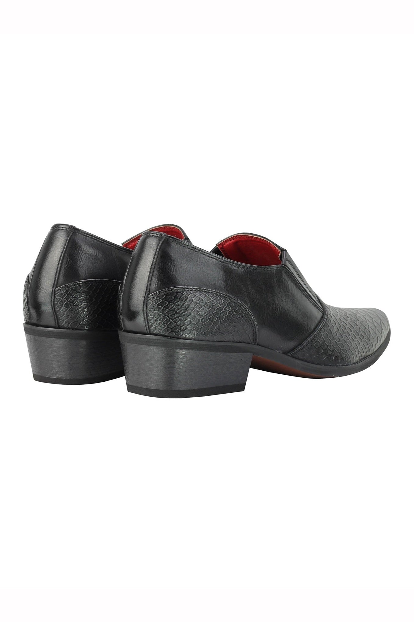 Faux Leather Emboss Loafers