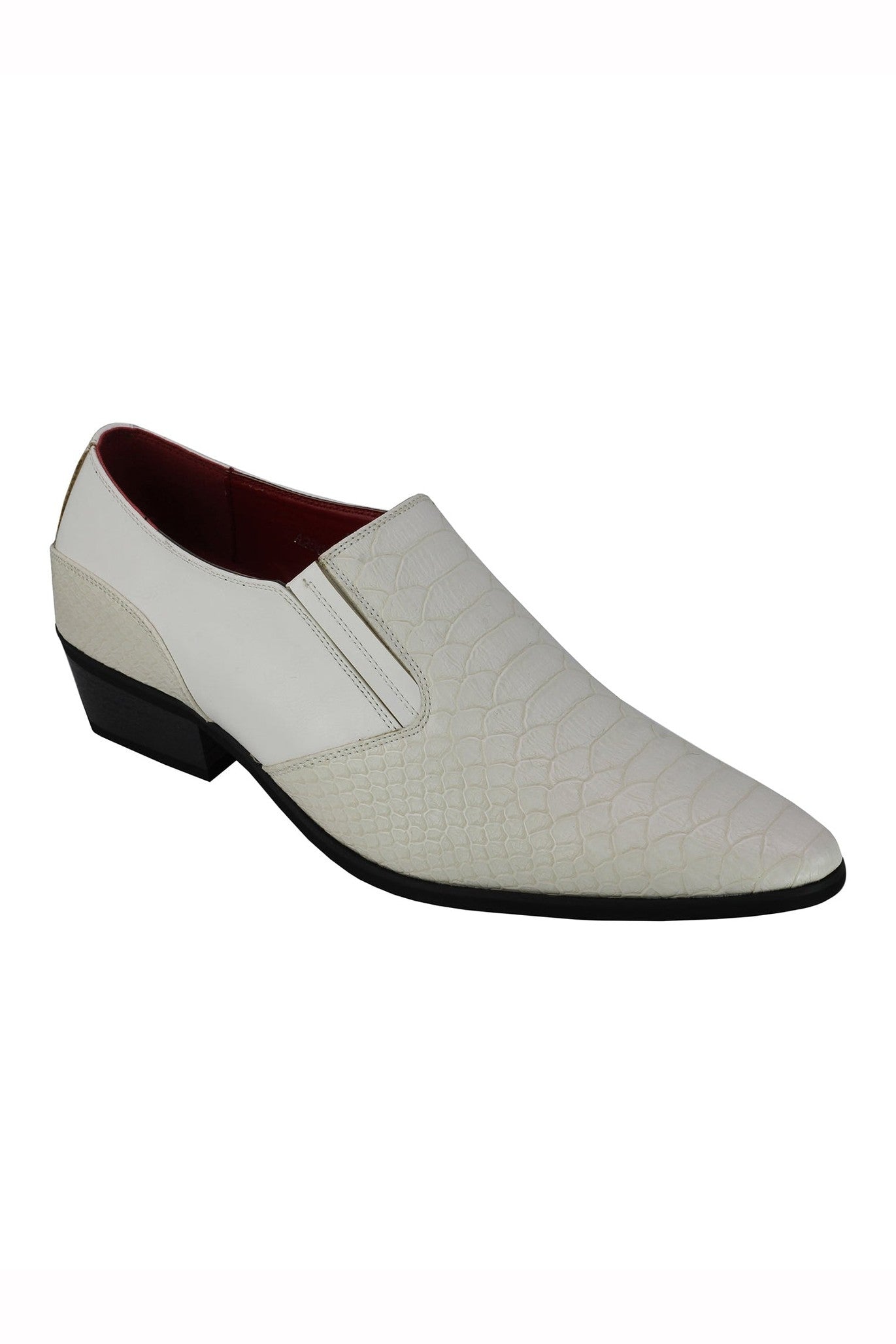 Faux Leather Emboss Loafers