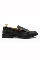 FLORENCE - BLACK WOVEN DOUBLE BUCKLE MONK