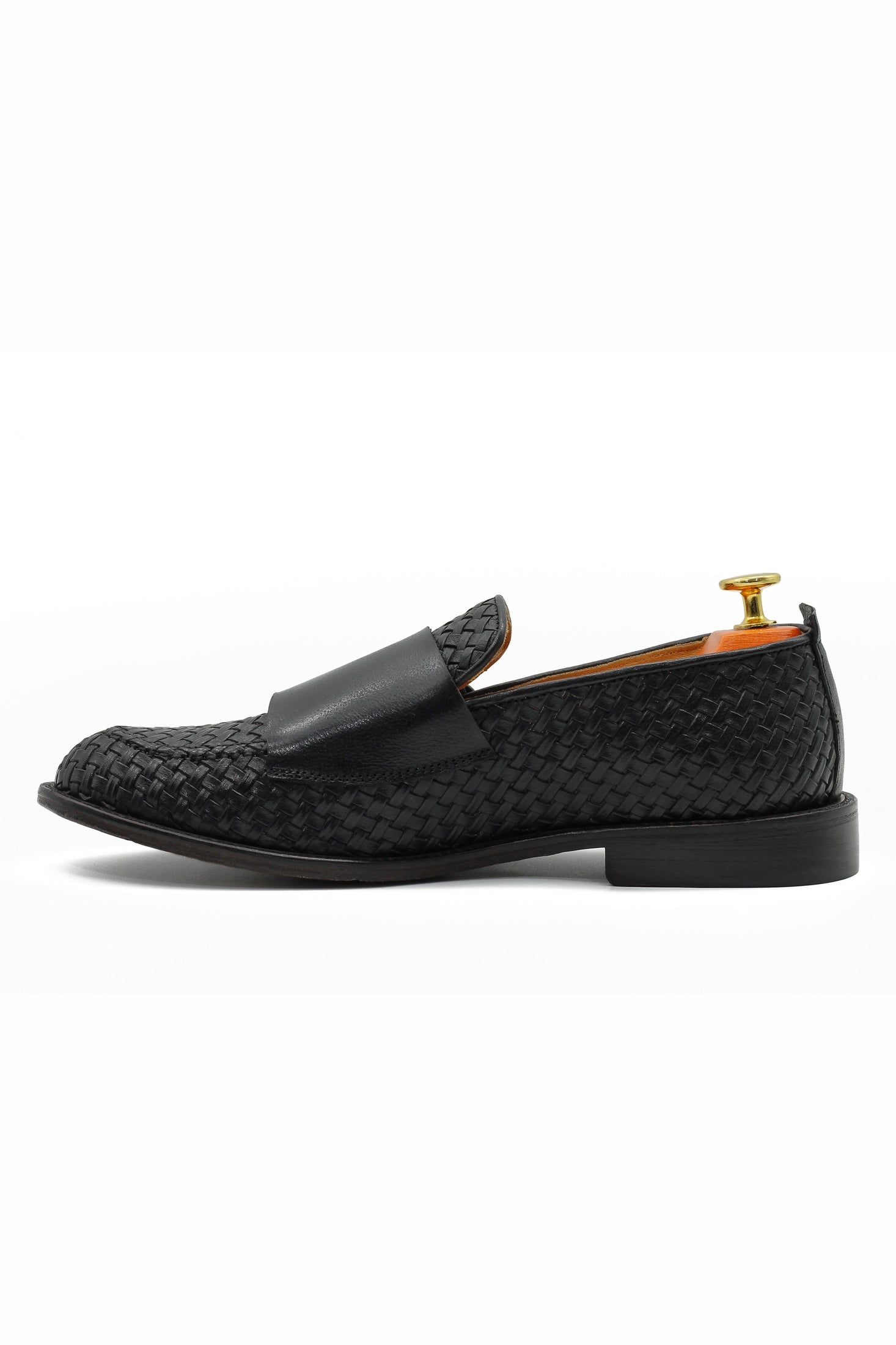 FLORENCE - BLACK WOVEN DOUBLE BUCKLE MONK