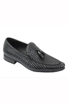 MENS VINTAGE WOVEN LEATHER LINED TASSEL MOCCASIN LOAFERS RETRO SMART CASUAL SHOES